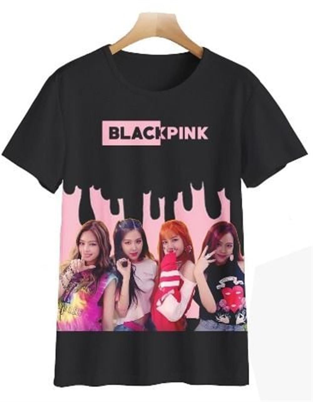 Blackpink Grup Üyeleri Baskılı Siyah Tshirt Tişort