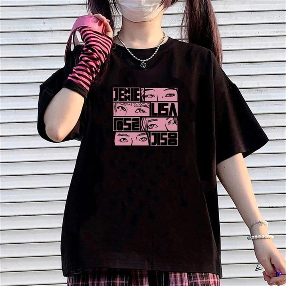 Blackpink jenie,lisa,rose,jıso isimli Siyah T-shirt