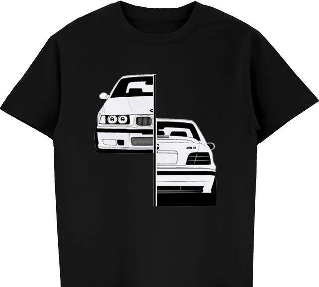 Bmw Araç Resim Baskılı Siyah Tişört Tshirt