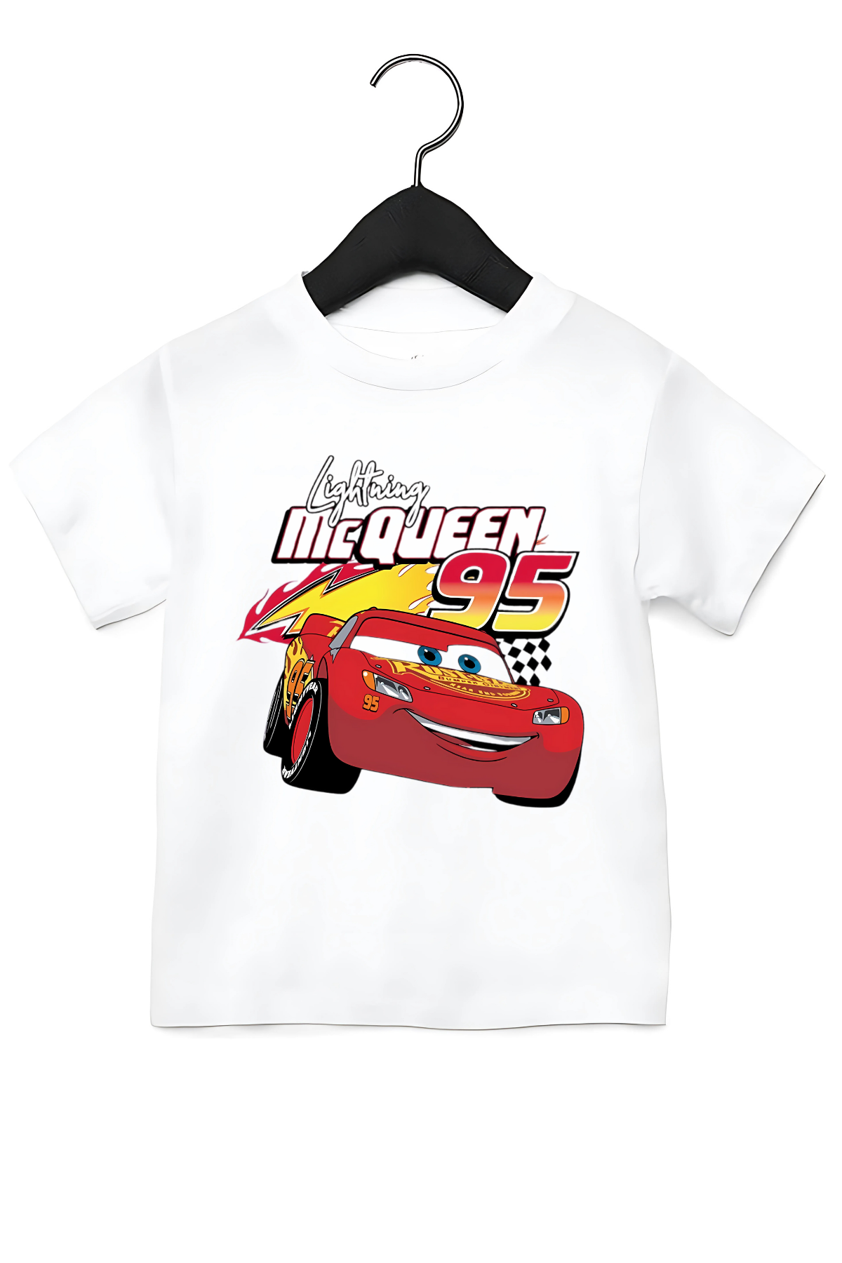 Cars 2McQueen Baskılı Beyaz Tişört 