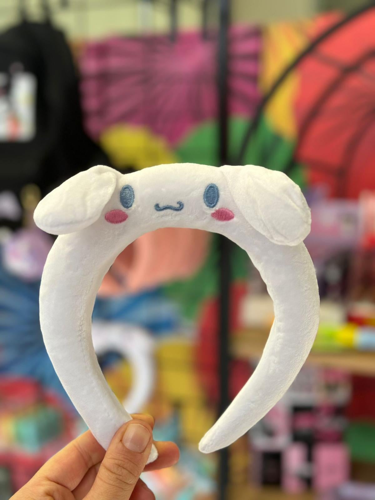 Cinnamoroll Beyaz Renk Peluş Saç Bandı Taç