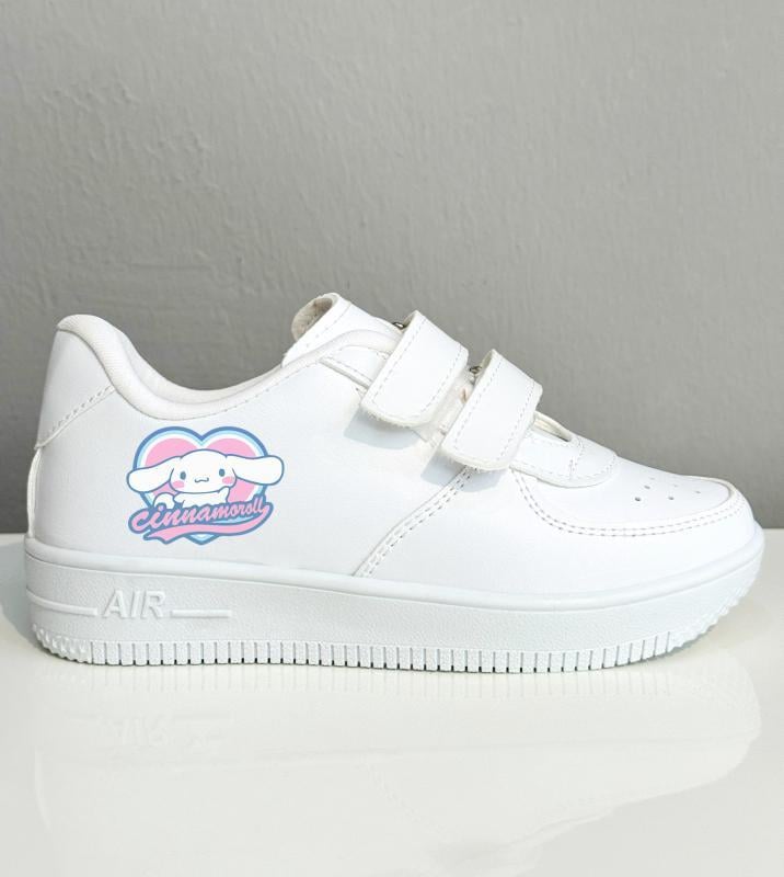 Cinnamoroll Kalp Baskılı Beyaz Çırtlı Spor Ayakkabı Sneaker