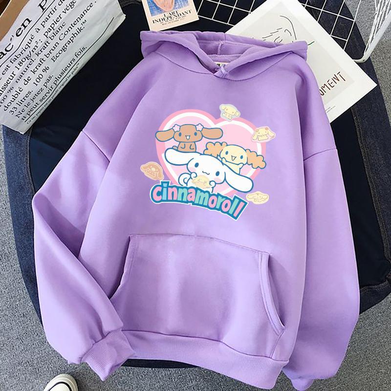 Cinnamoroll Yeni Sezon Baskılı Lila Kız Çocuk Sweatshirt