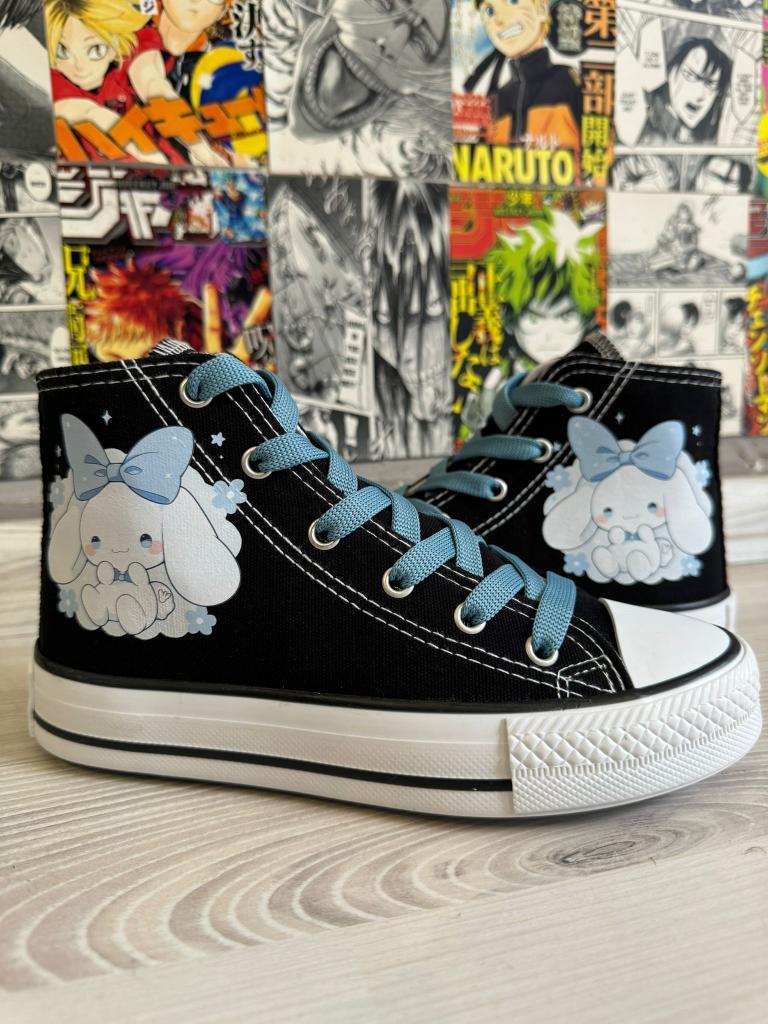 Cinnamoroll Yeni(AZD) Baskılı Siyah Bilekli Spor Ayakkabı Sneakers