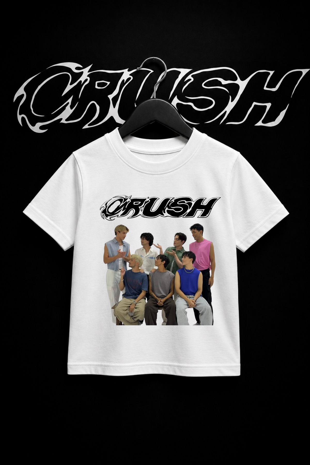 Crush(3) Baskılı Beyaz Tİşört Tshirt 