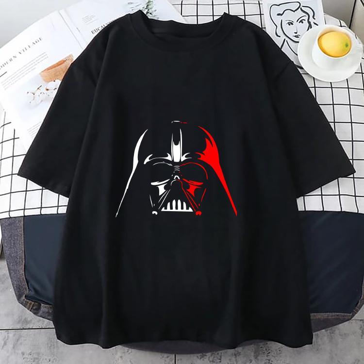 Darth Vader Maske Baskılı Siyah Tshirt Tişört 