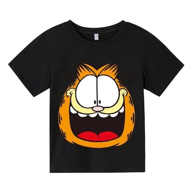 Garfield Baskılı Siyah Tişört
