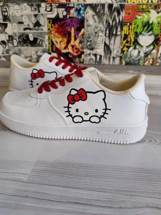 Hello Kitty Baskılı Beyaz Air Spor Ayakkabı Sneaker