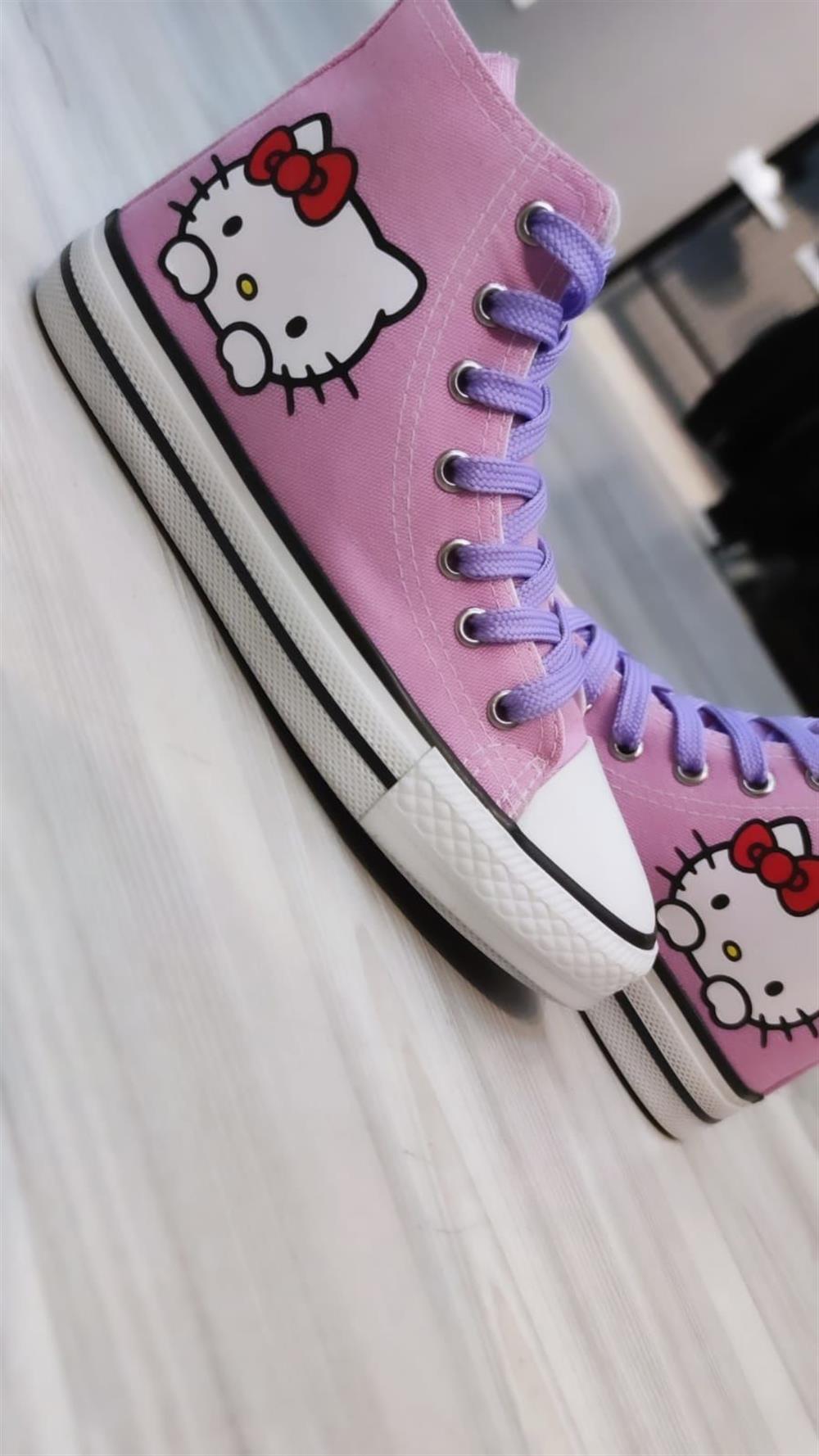 Hello Kitty Baskılı Pembe Kız Çocuk Spor Ayakkabı Sneakers