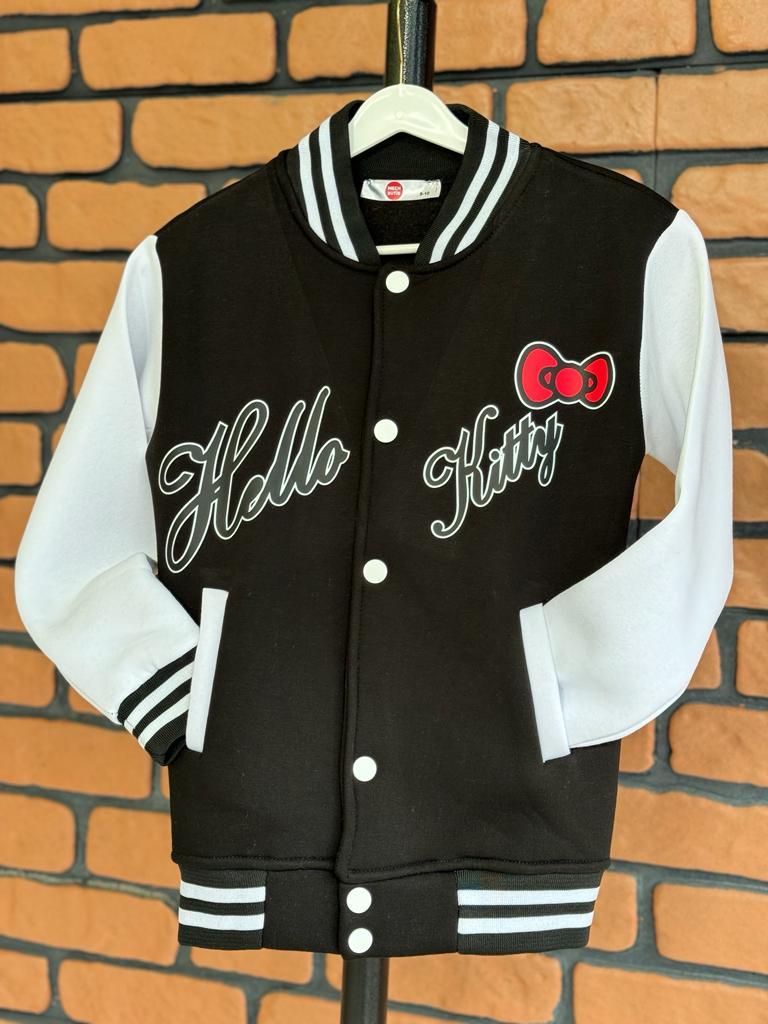Hellokitty Baskılı Siyah Kolej Mont KİTTY ÖN VE ARKA BASKI YENİ MODEL