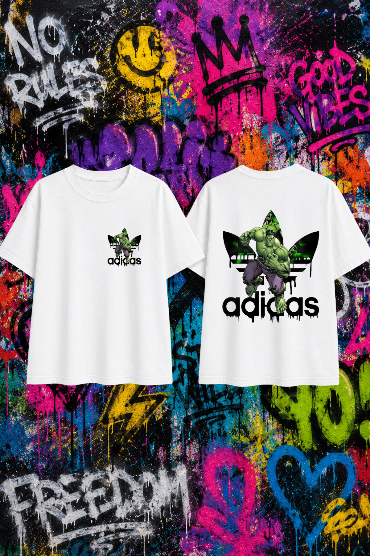 Hulk Beyaz Unisex Tişört  Tshirt