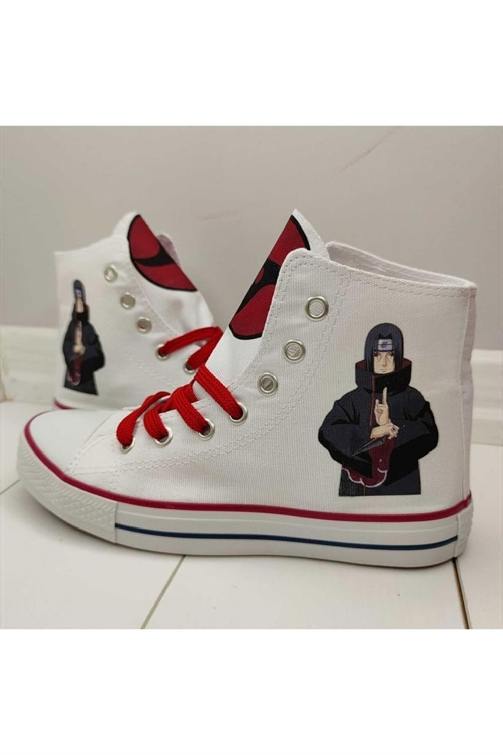 Itachi Uchiha Karakter Baskılı Unisex Keten Spor Ayakkabı Sneaker