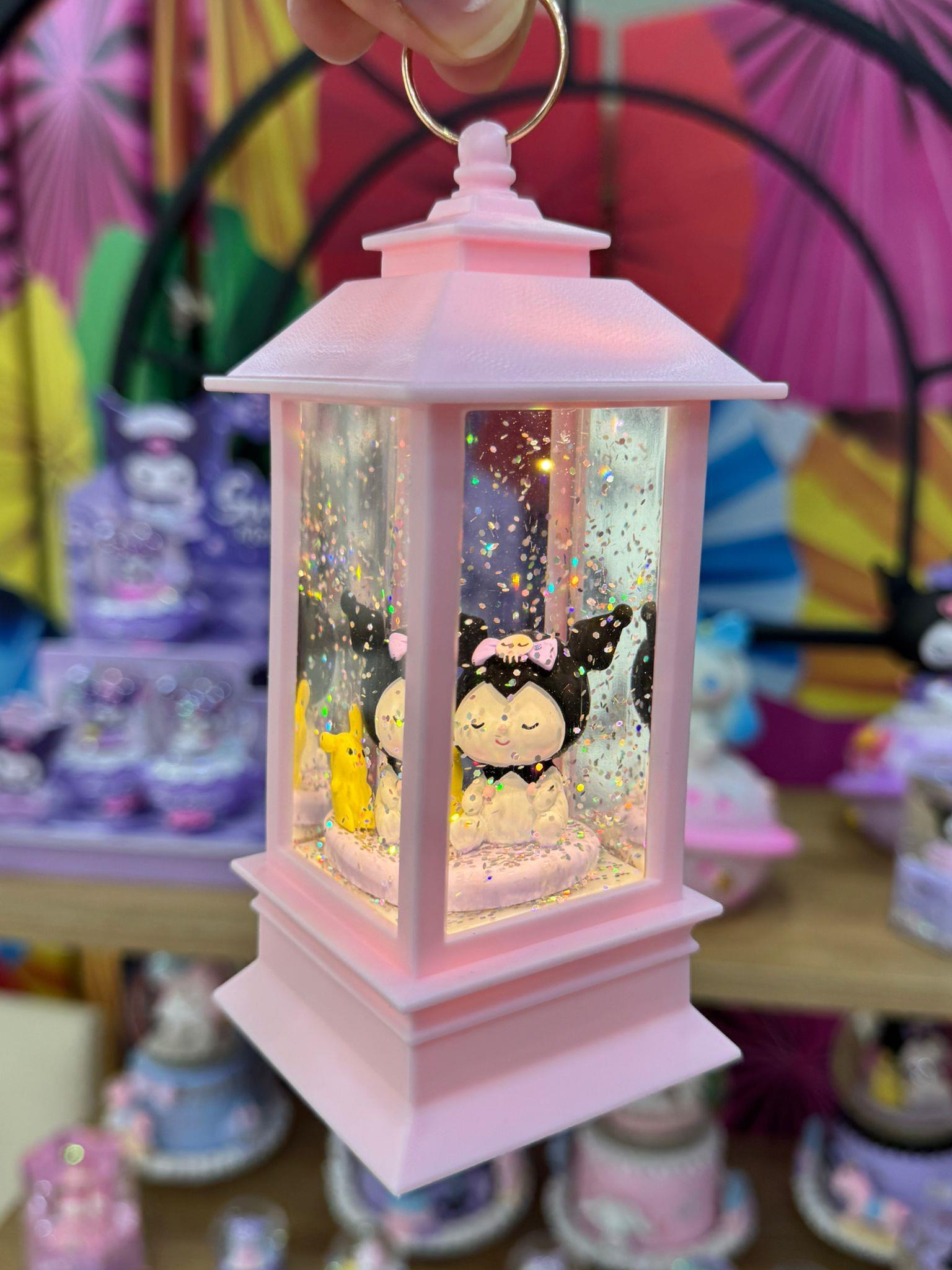 Kuromi Askı Aparatlı Işıklı Pembe Gece Lambası 