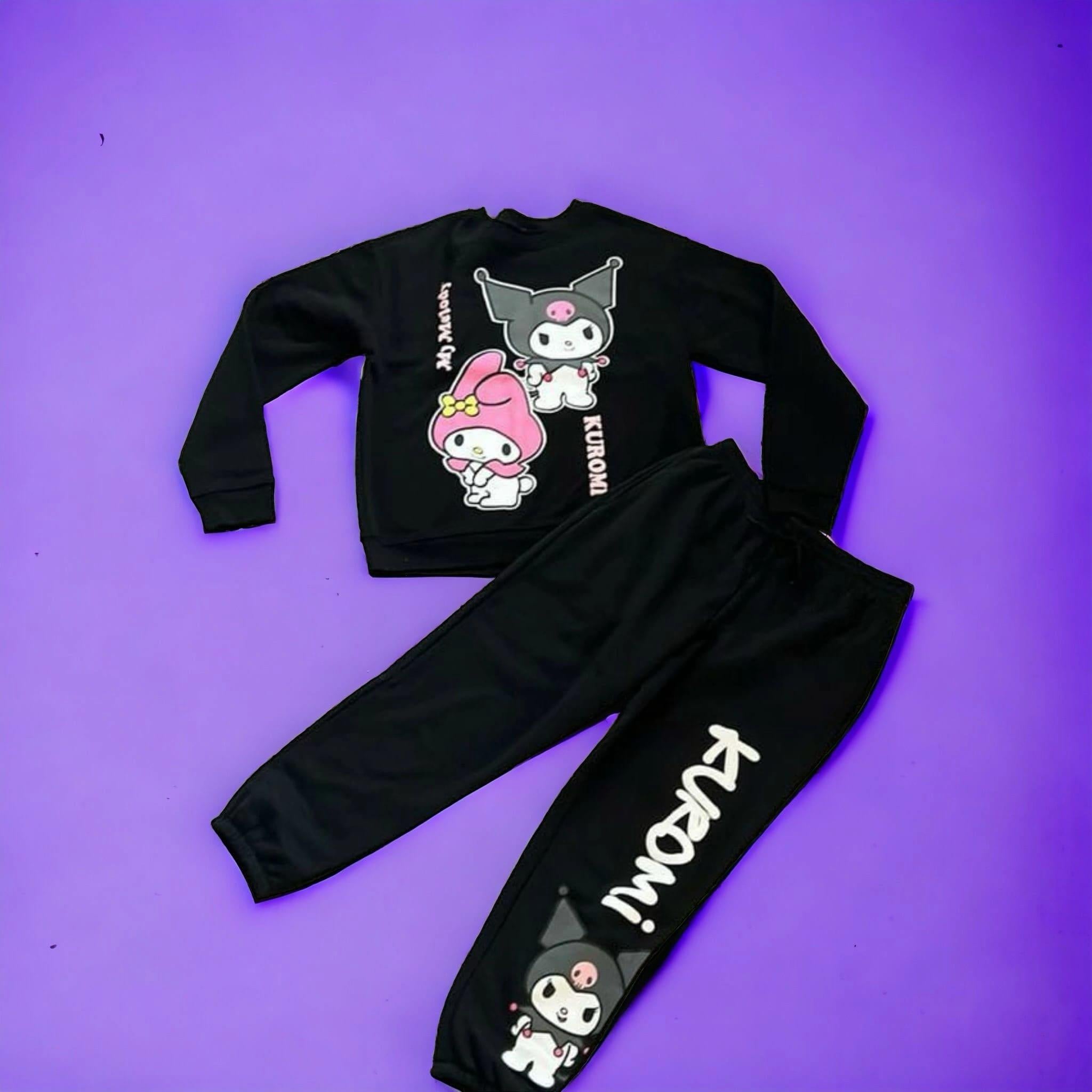 Kuromi&Mymelody Siyah Kız Çocuk Eşofman Takım 