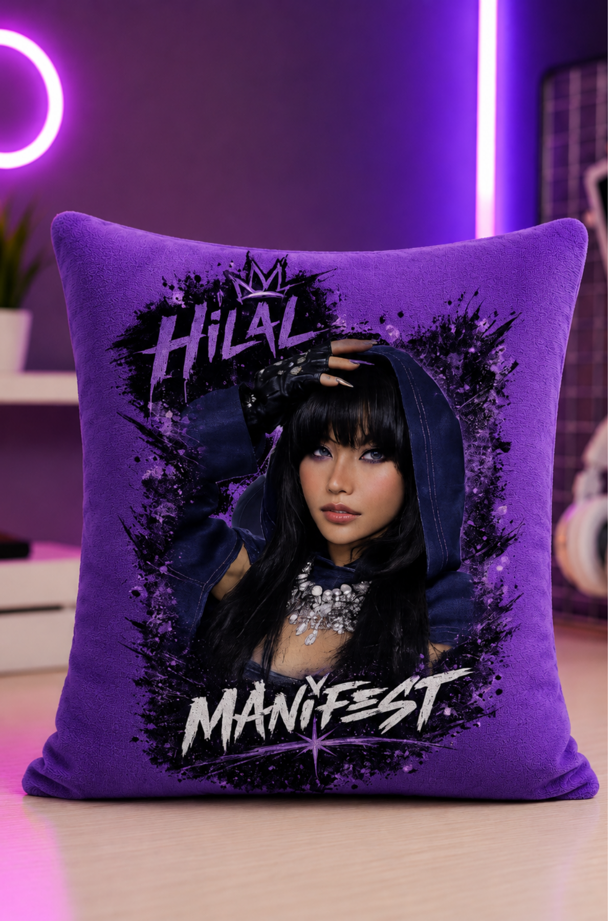Manifest Hilal Yeni Baskılı Çok Amaçlı Yumuşacık Yastık/Kırlent 
