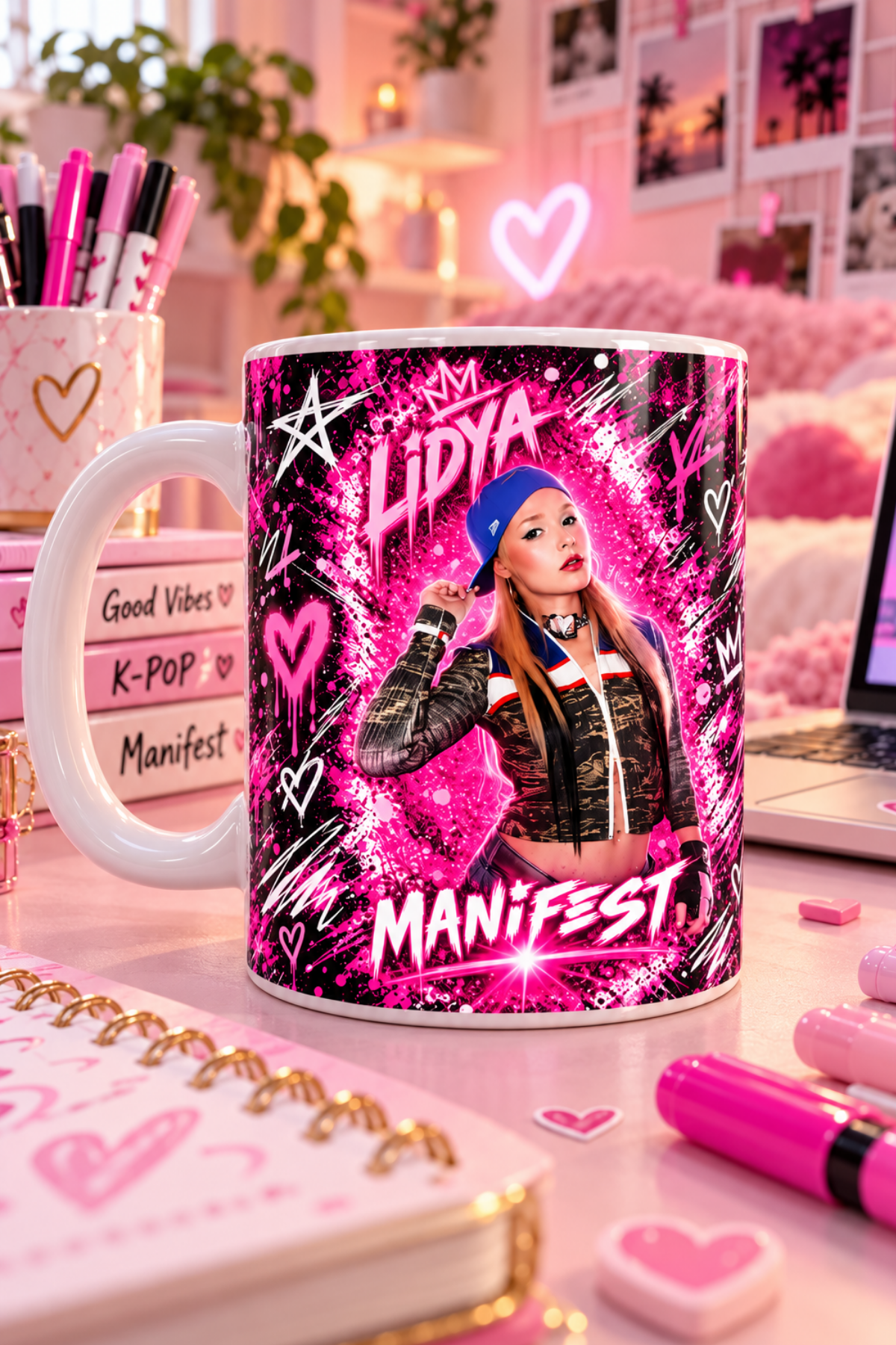 Manifest Lidya Baskılı Porselen Kupa Bardak
