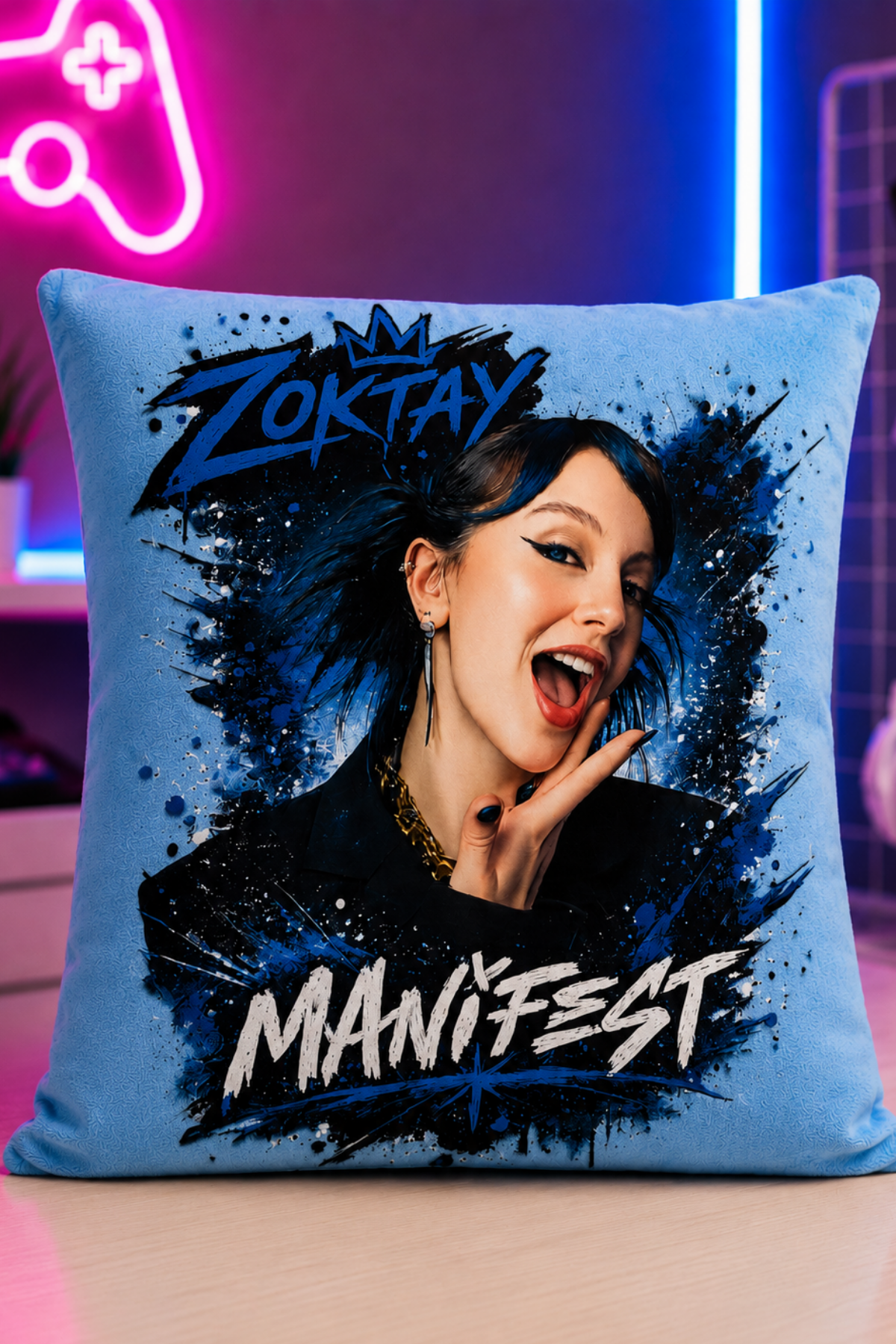 Manifest Zoktay Yeni Baskılı Çok Amaçlı Yumuşacık Yastık/Kırlent 