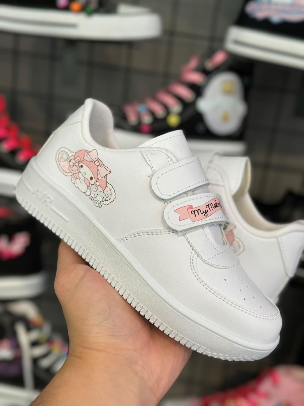 Mymelody Yeni Sezon Baskılı Beyaz Çırtlı Süslemeli Spor Ayakkabı Sneaker 