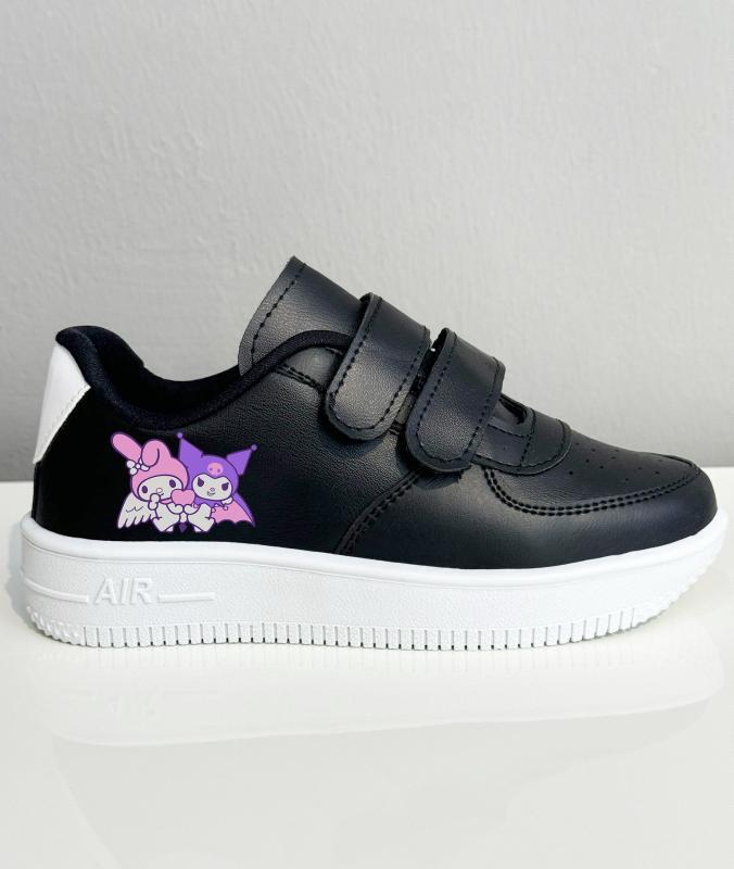 Mymelody&Kuromi Baskılı Siyah Çırtlşı Spor Ayakkabı Sneaker 