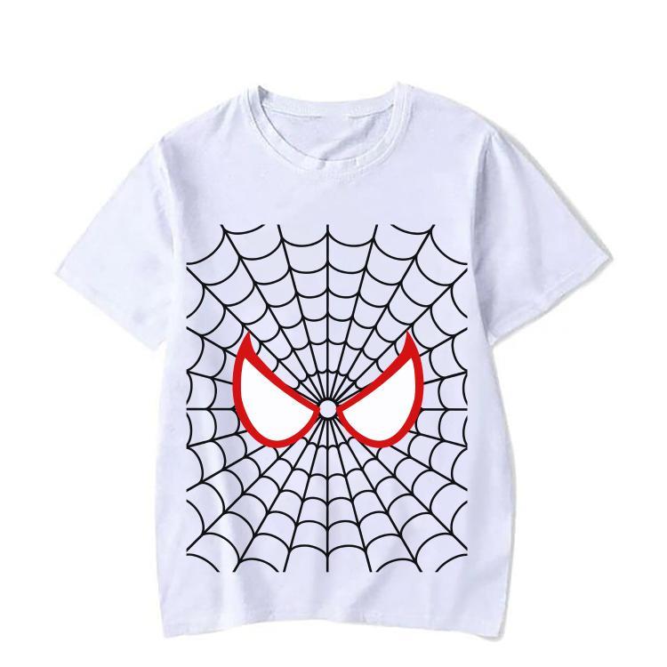 Örümcek Ağ Baskılı Ve Göz Baskılı Beyaz Tshirt Tişört