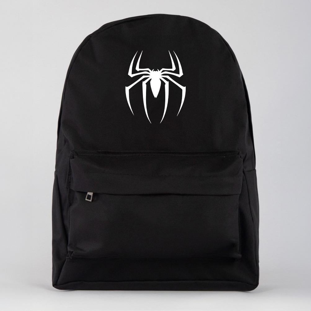 Örümcek Baskılı Siyah Sırt Okul Çantası