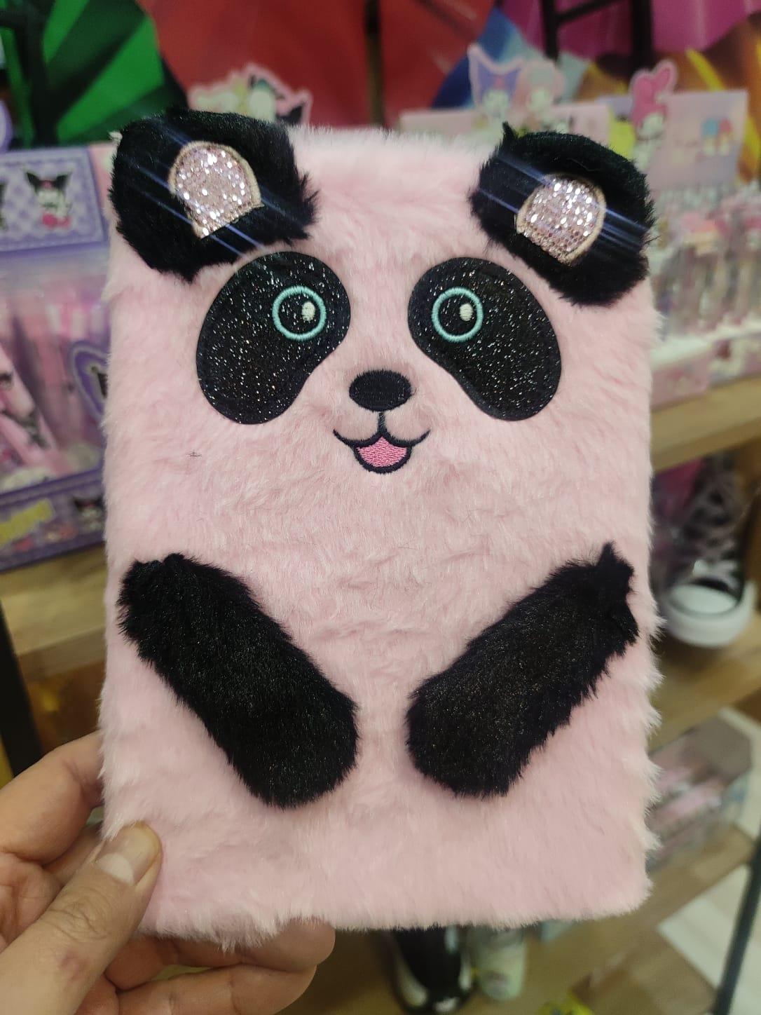 Panda Peluş Çİzgili Defter