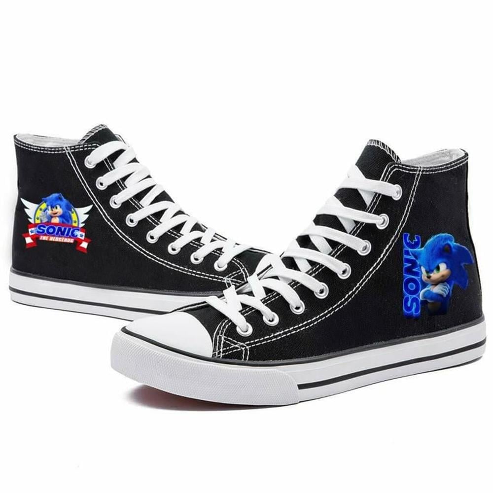 Sonic Baskılı Siyah Bilekli Spor Ayakkabı