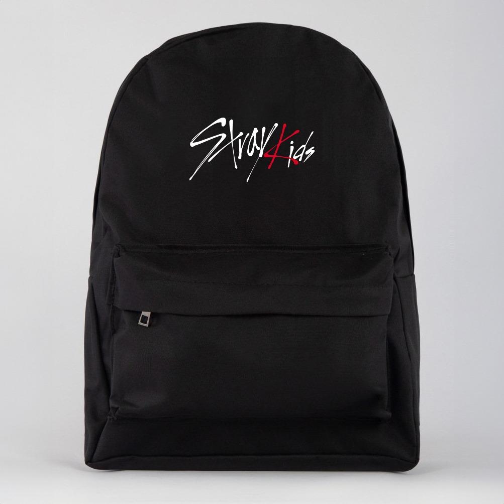 StrayKids Baskılı Siyah Sırt Okul Çantası