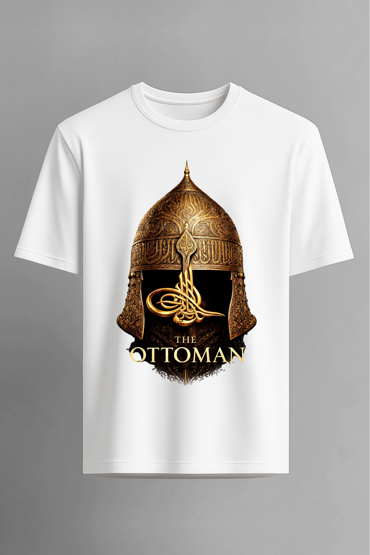 The Ottoman Osmanlı İmparatorluğu Baskılı Beyaz Unisex 24-1 Süprem Penye Beyaz Tişört Tshirt
