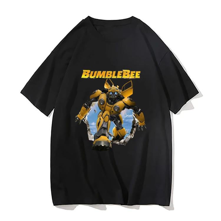 Transformers Bumblebee Baskılı (robot) Siyah Tshirt Tişört  