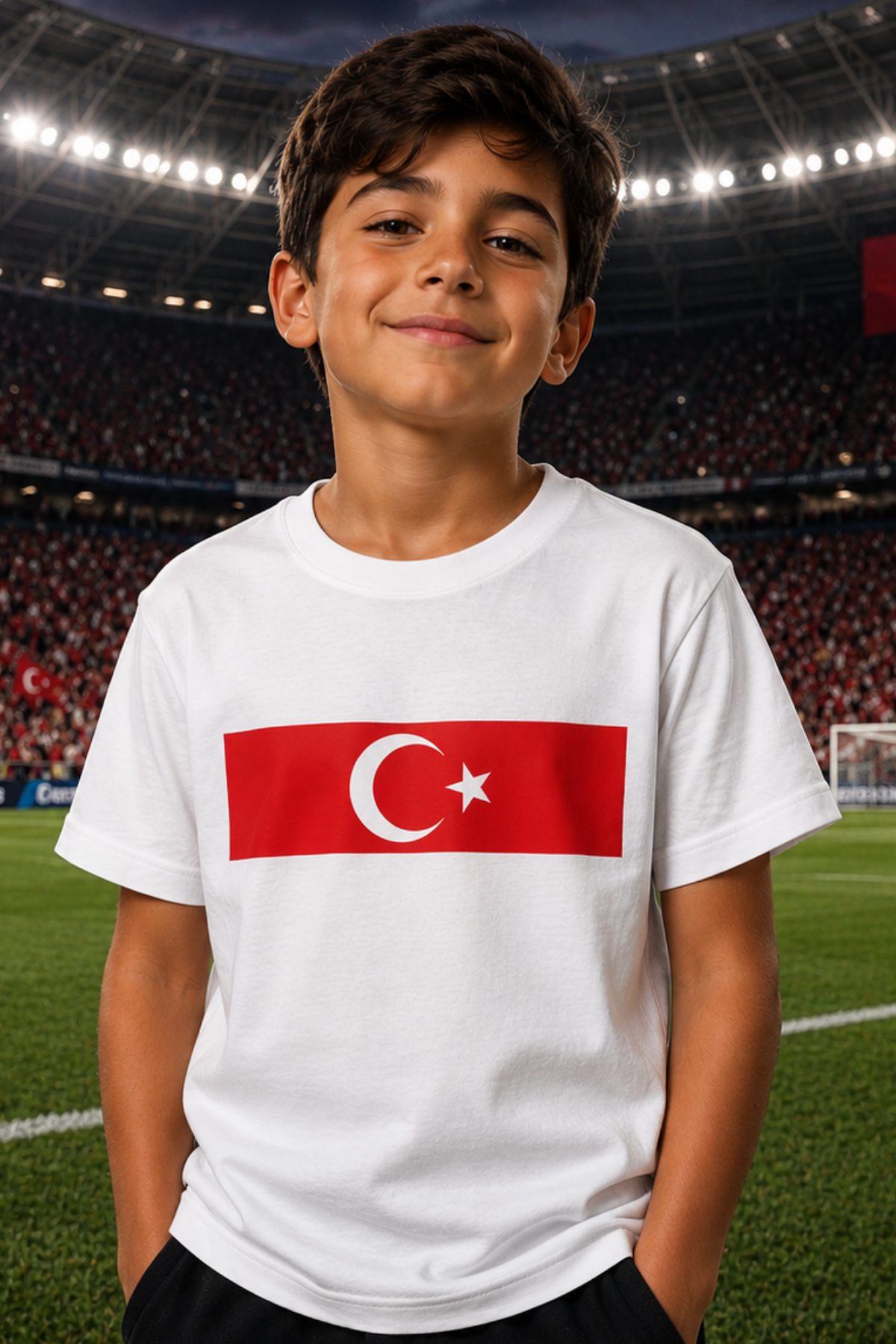 Türkiye Milli Takım Baskılı Beyaz Unisex Tişört