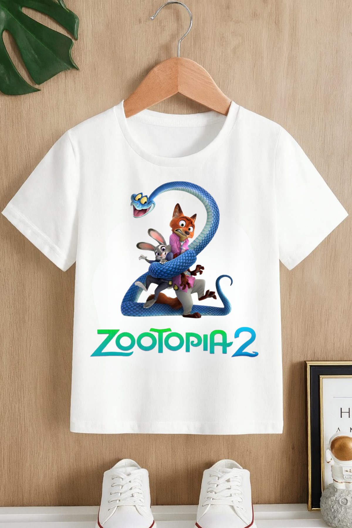 Zootopia 2 Baskılı Beyaz T-shirt Tişört 