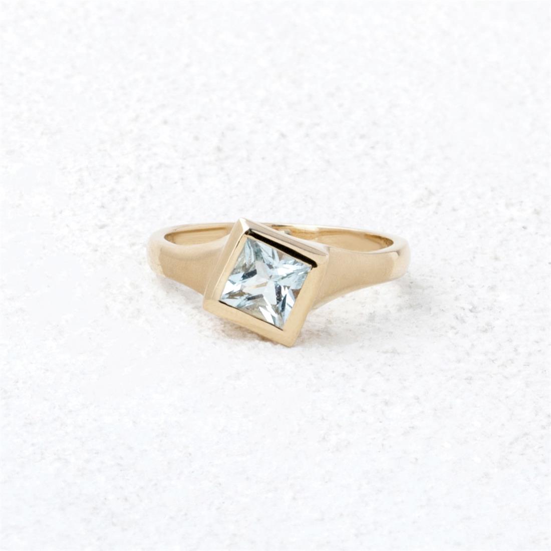 Aquamarine Tektaş Yüzük