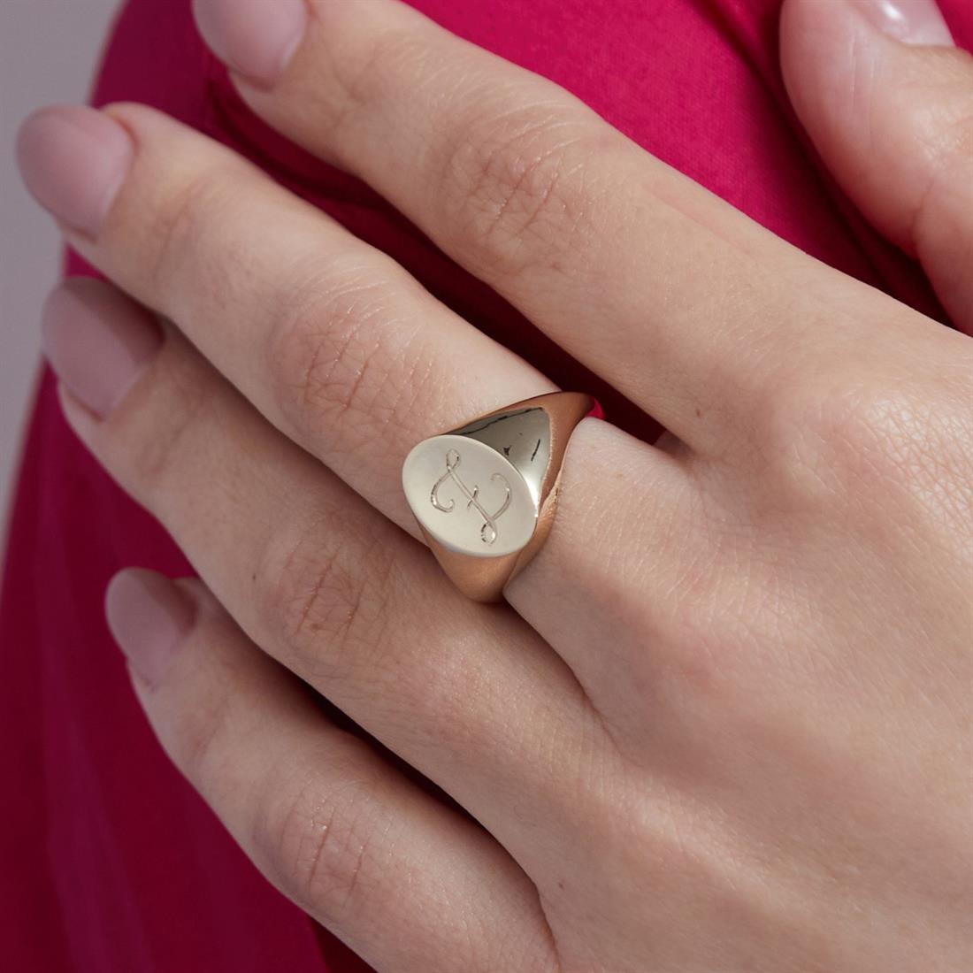 Oval Signet Yüzük - Kişiselleştirilebilir