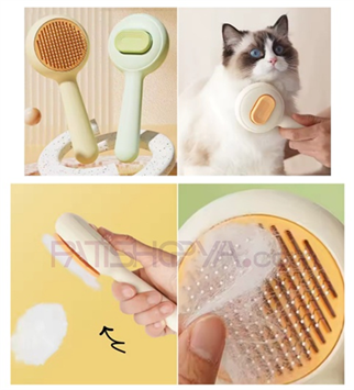 Evcil Hayvan Yuvarlak Basmalı Tarak (Metal Uçlu)