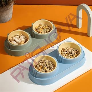 Lux İkili Plastik Mama Kabı