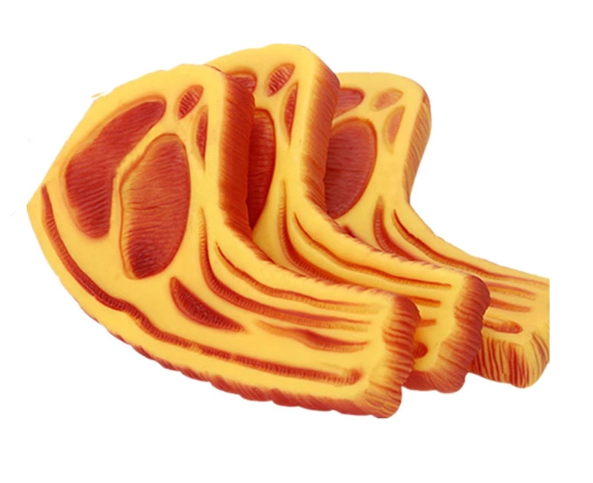 PATİSHOPYAEvcil Hayvan Sesli Biftek Modelli Isırma Oyuncak