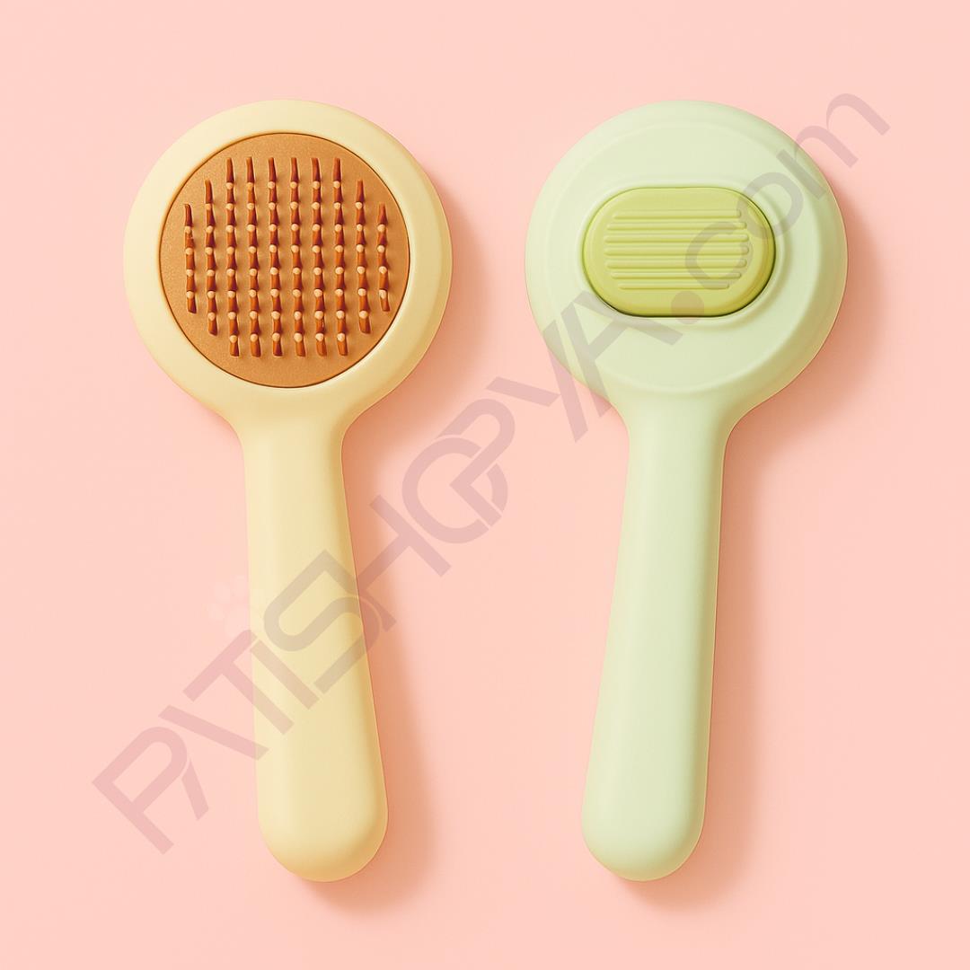 PATİSHOPYAEvcil Hayvan Yuvarlak Basmalı Tarak (KUTULU)