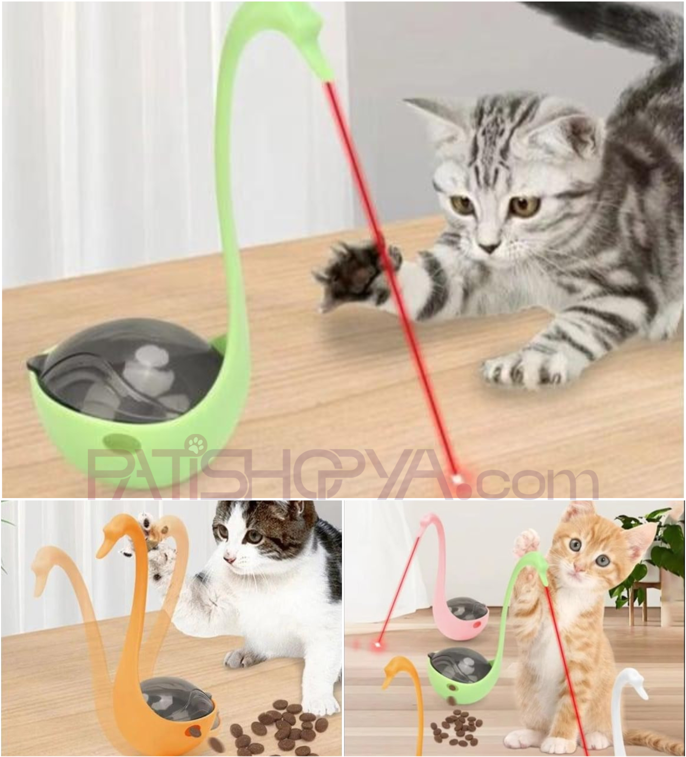 PATİSHOPYAMama Hazneli Lazerli Kuğu Model Kedi