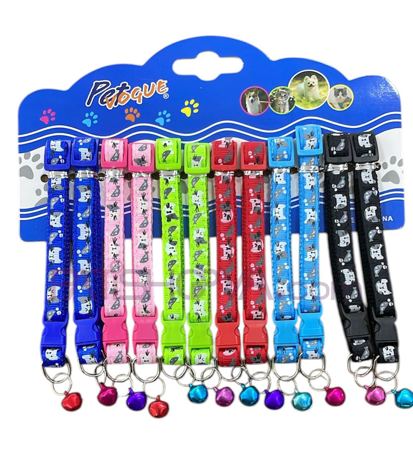 PATİSHOPYAPET VOGUE Kedi Desenli Kedi Boyunluk Seti 12Lİ