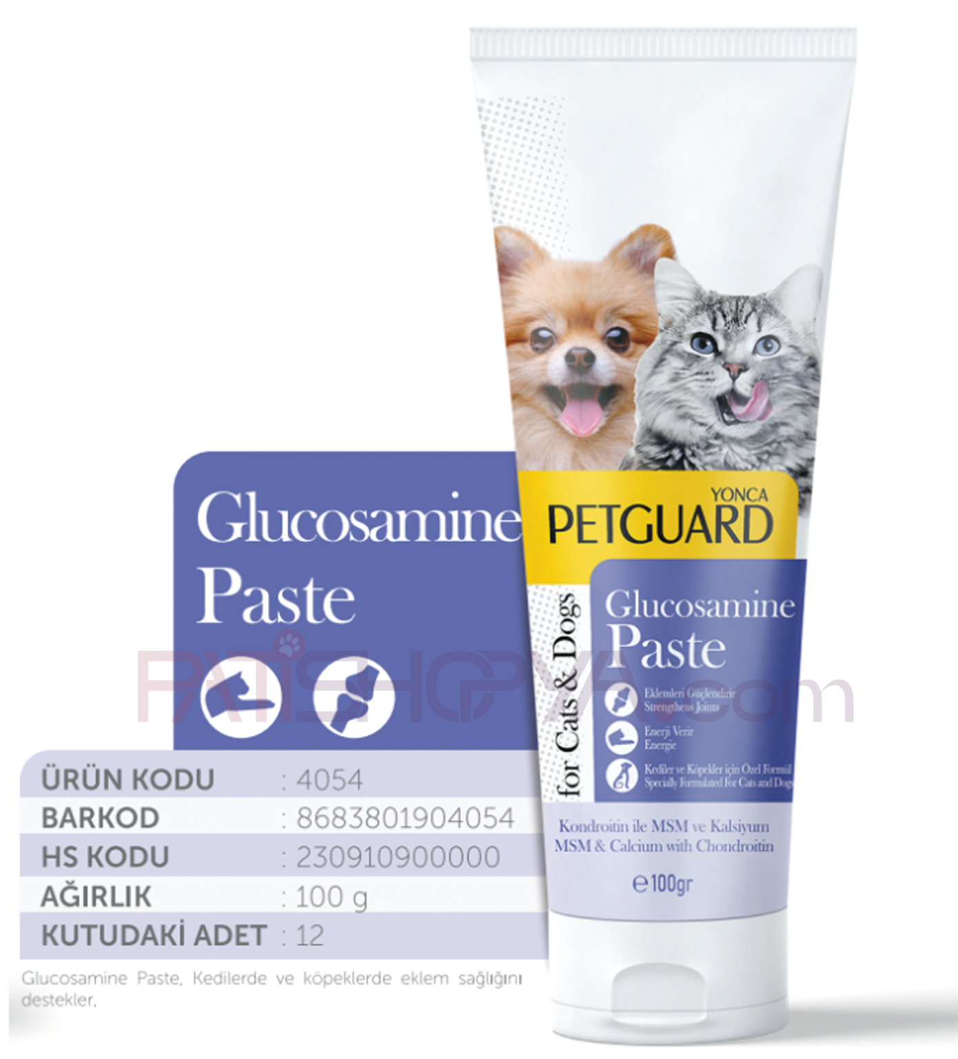 PETGUARDPETGUARD GLUCOSAMİNE KEDİ KÖPEK PASTE 100GR