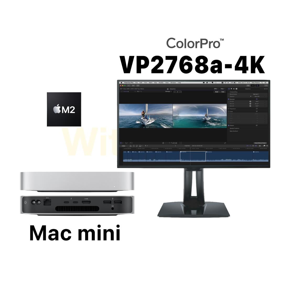 AppleApple Mac mini ve ViewSonic VP2768a-4K Monitör