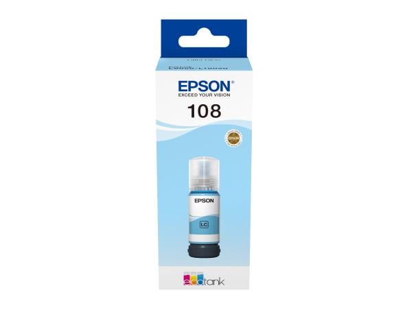 Epson108 EcoTank Açık Mavi (Light Cyan) Mürekkep Şişesi