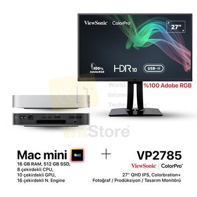 Apple Mac mini ve ViewSonic VP2785
