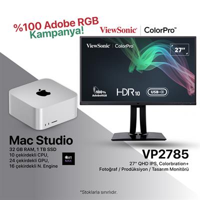 AppleApple Mac Studio ve ViewSonic VP2785