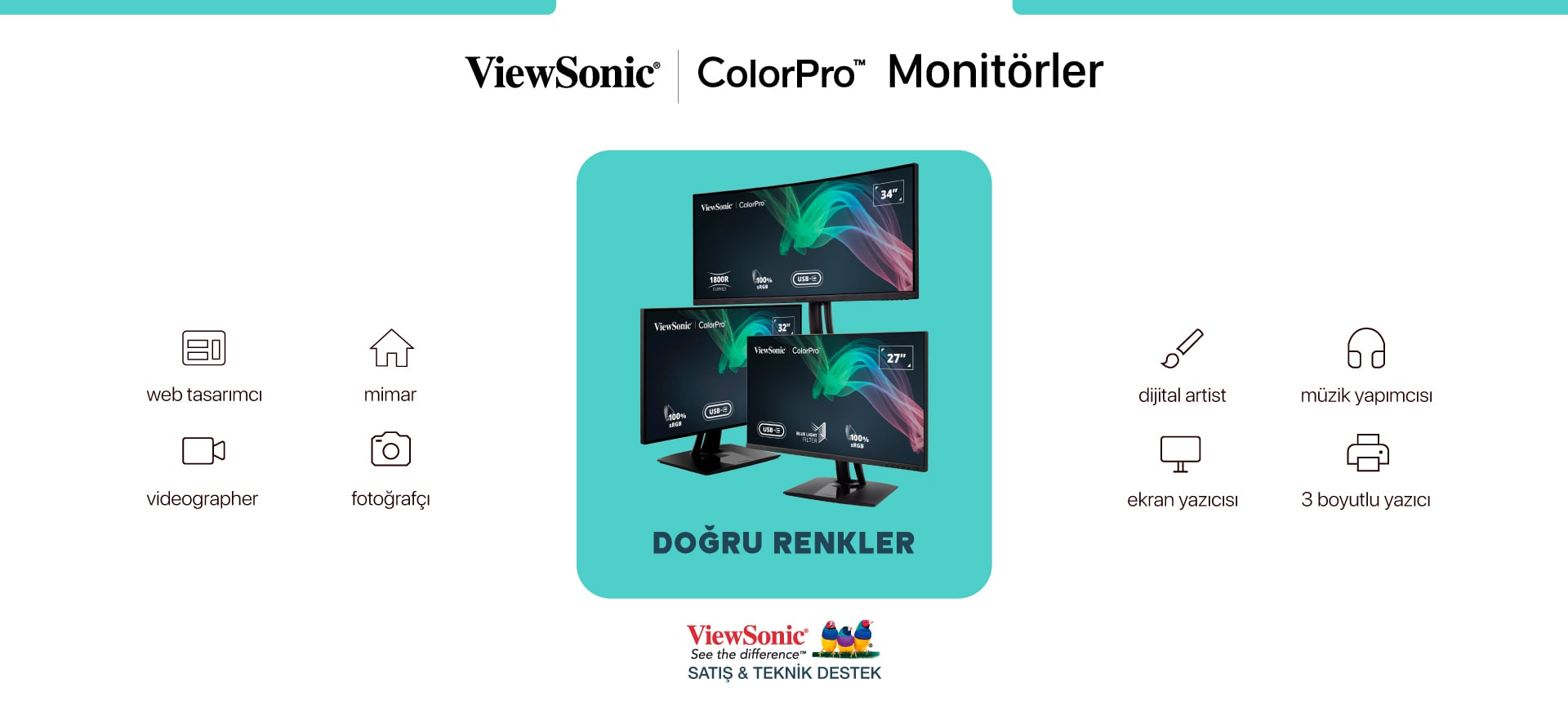 ViewSonic Color Pro Monitörler - Doğru Renkler