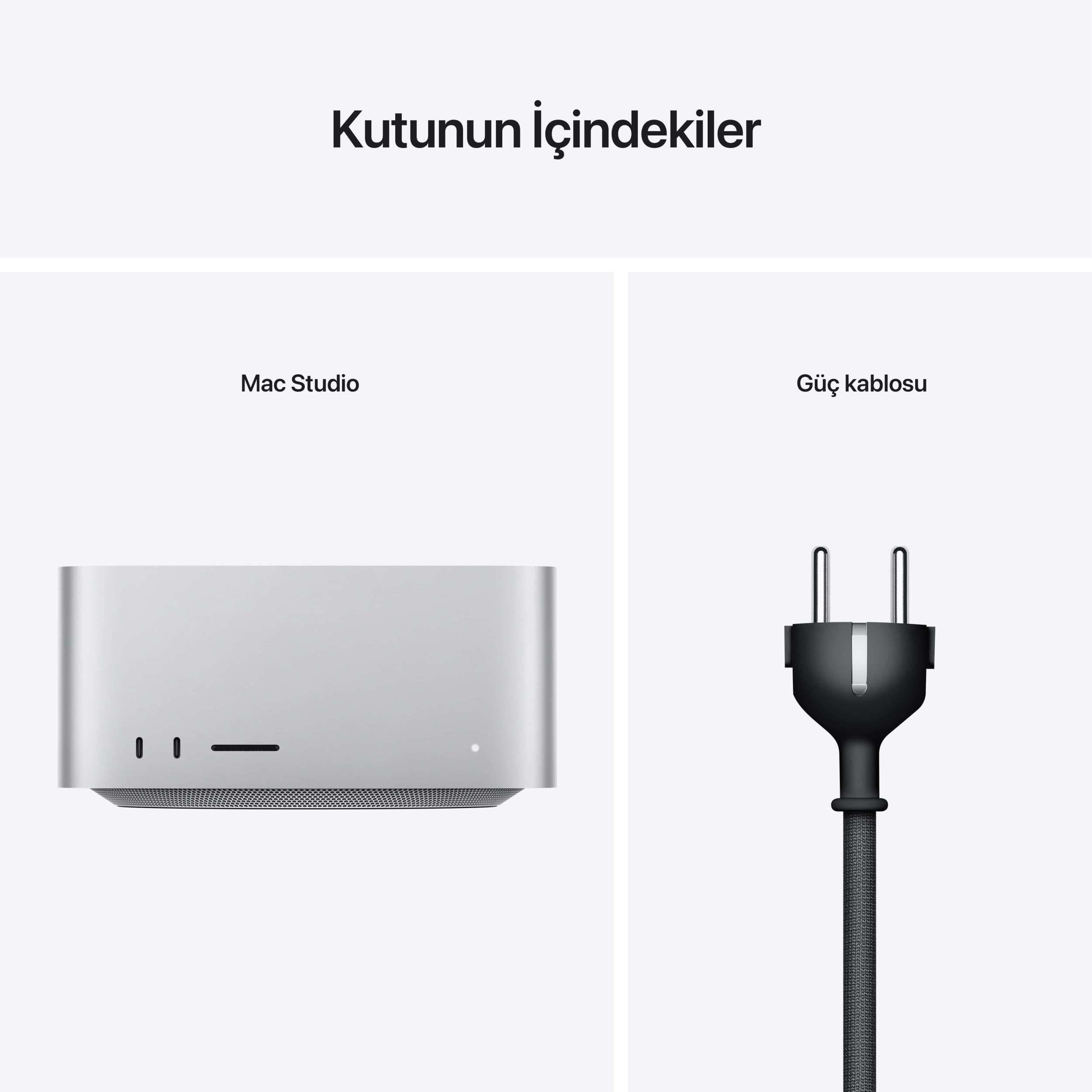 Apple M2 Ultra Çipe sahip Mac Studio 24CPU 60GPU 64GB 1 TB SSD