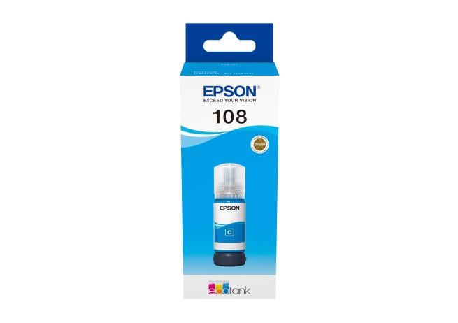 Epson108 EcoTank Mavi (Cyan) Mürekkep Şişesi