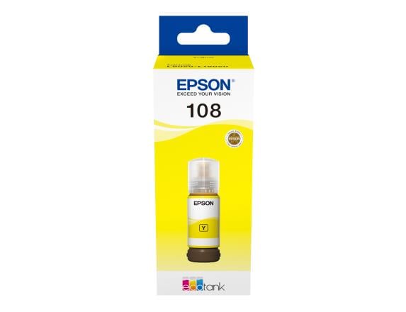 Epson108 EcoTank Sarı (Yellow) Mürekkep Şişesi