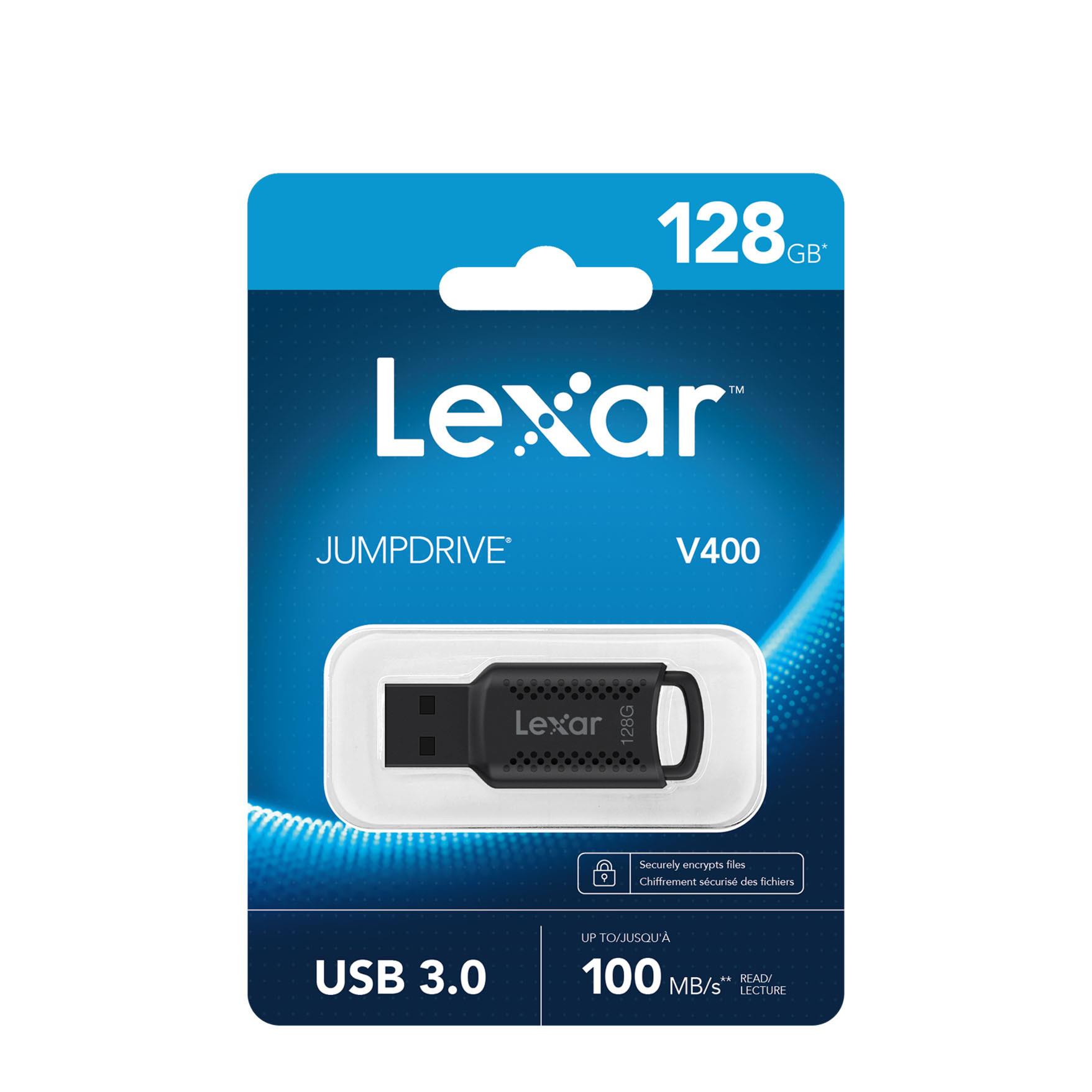 Lexar128GB Lexar® JumpDrive® V400 USB 3.0 Flash Drive,  up to 100MB/s read